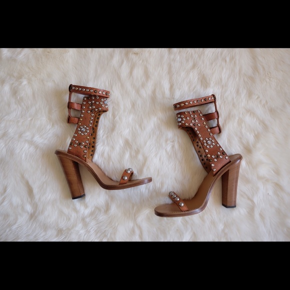 Isabel Marant Cognac Elvis Jewel Heels 40/8.5-9 - Picture 2 of 7
